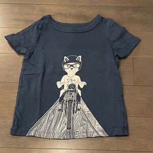 Joe Fresh Navy Blue Biker Dog Tee Tshirt